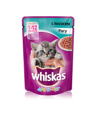 Whiskas для котят рагу с лососем 85 гр.